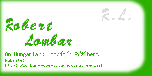 robert lombar business card